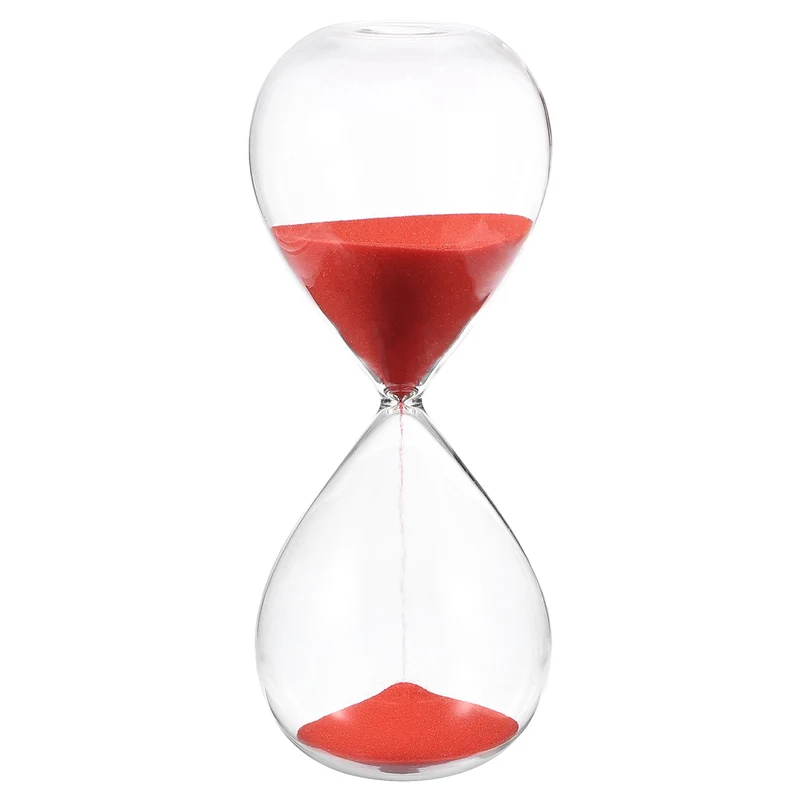 30 Minutes Sand Timer, Watch High Glass Sandglass Timer, Red