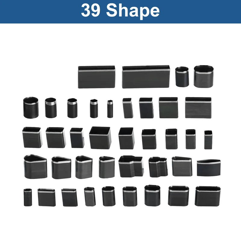 39pcs Leather Hole Punch Tool HSS Hollow Punch Cutter Tool Multiple Shapes
