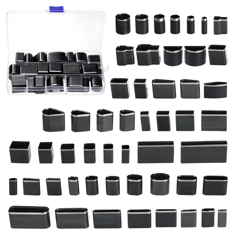 52pcs Leather Hole Punch Tool HSS Hollow Punch Cutter Tool Multiple Shapes