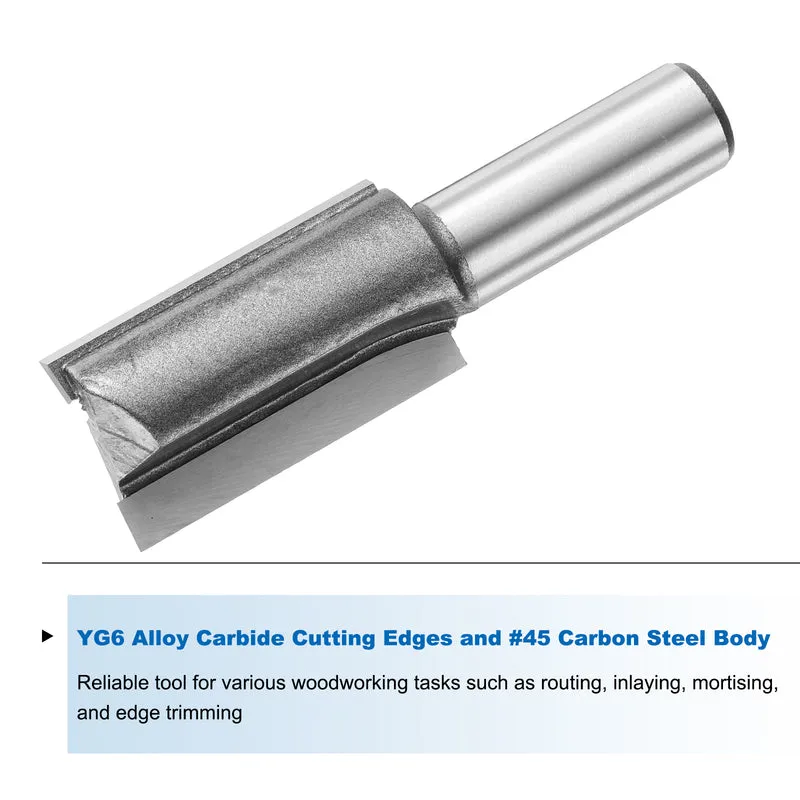 Straight Router Bit 1/2 Shank 55/64" Cutting Dia 2 Flutes 1.57" YG6 Carbide