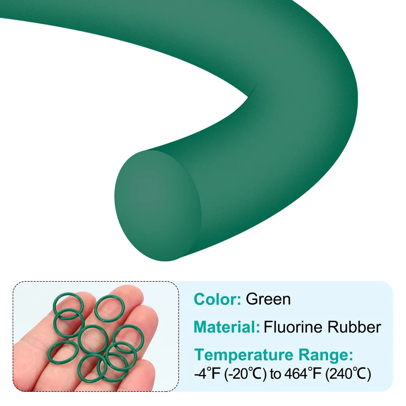 50Pcs Fluorine Rubber O-Ring 15.5mm OD 12.5mm ID 1.5mm Width,FKM Seal Gasket