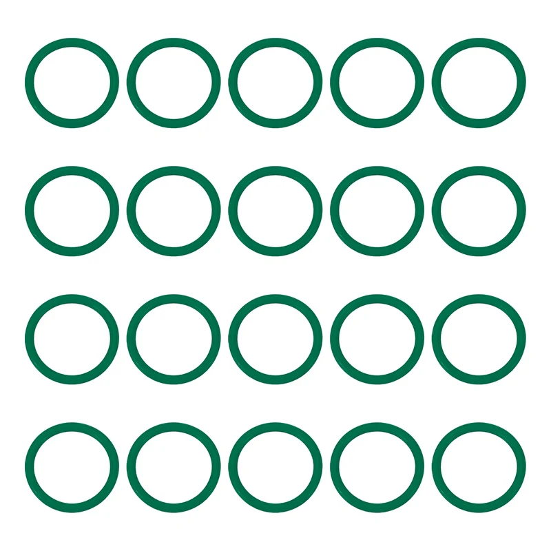 20Pcs Fluorine Rubber O-Ring 15.5mm OD 12.5mm ID 1.5mm Width,FKM Seal Gasket