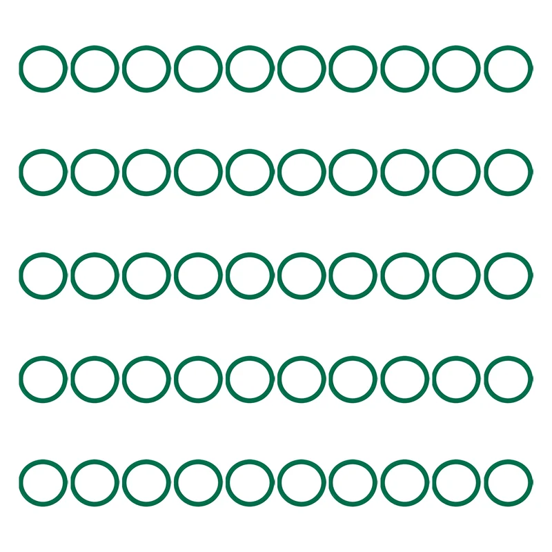 50Pcs Fluorine Rubber O-Ring 15mm OD 12mm ID 1.5mm Width,FKM Seal Gasket,Green