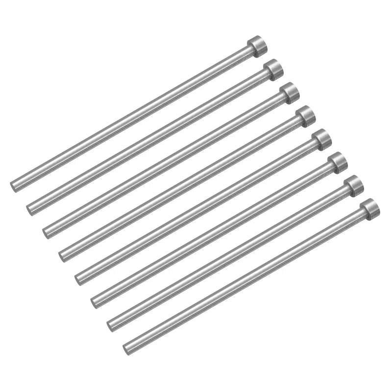 Straight Ejector Pins, 6mm Dia 65Mn Steel Round Tip Punch 150 Long 8Pcs