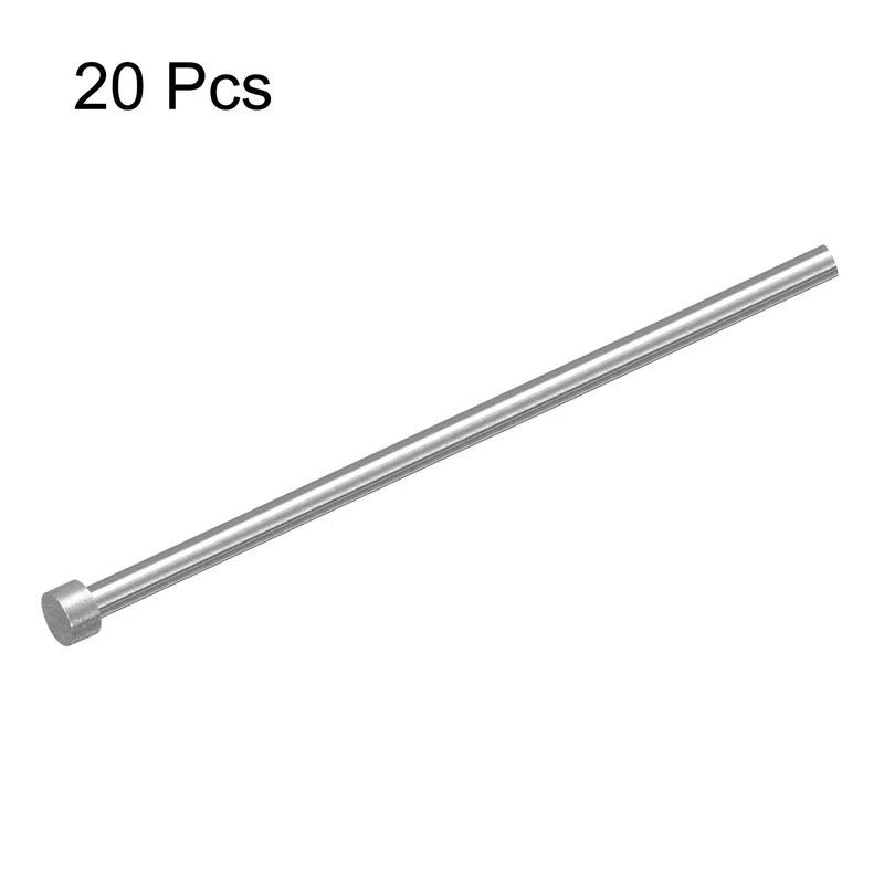 Straight Ejector Pins, 6mm Dia 65Mn Steel Round Tip Punch 150 Long 20Pcs