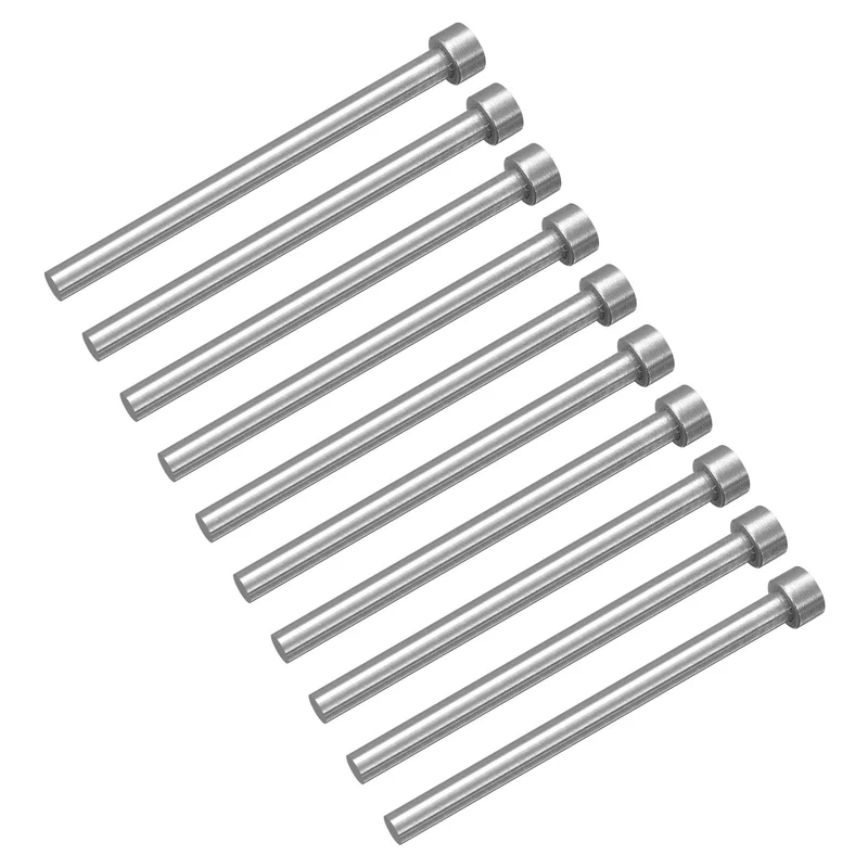 Straight Ejector Pins, 6mm Dia 65Mn Steel Round Tip Punch 100 Long 20Pcs