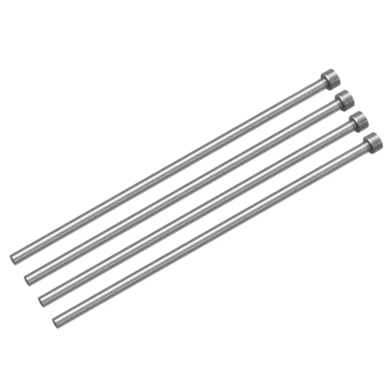 Straight Ejector Pins, 5mm Dia 65Mn Steel Round Tip Punch 150 Long 4Pcs