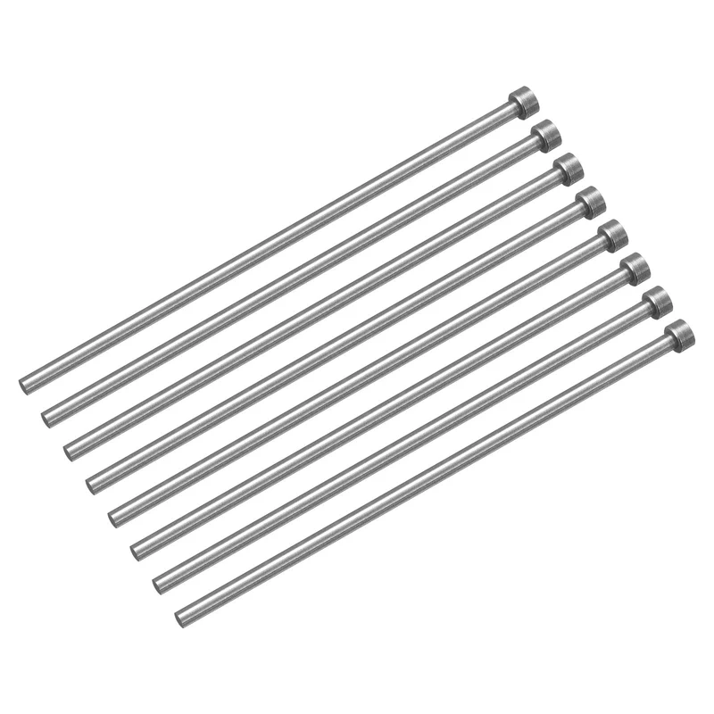Straight Ejector Pins, 5mm Dia 65Mn Steel Round Tip Punch 150 Long 8Pcs