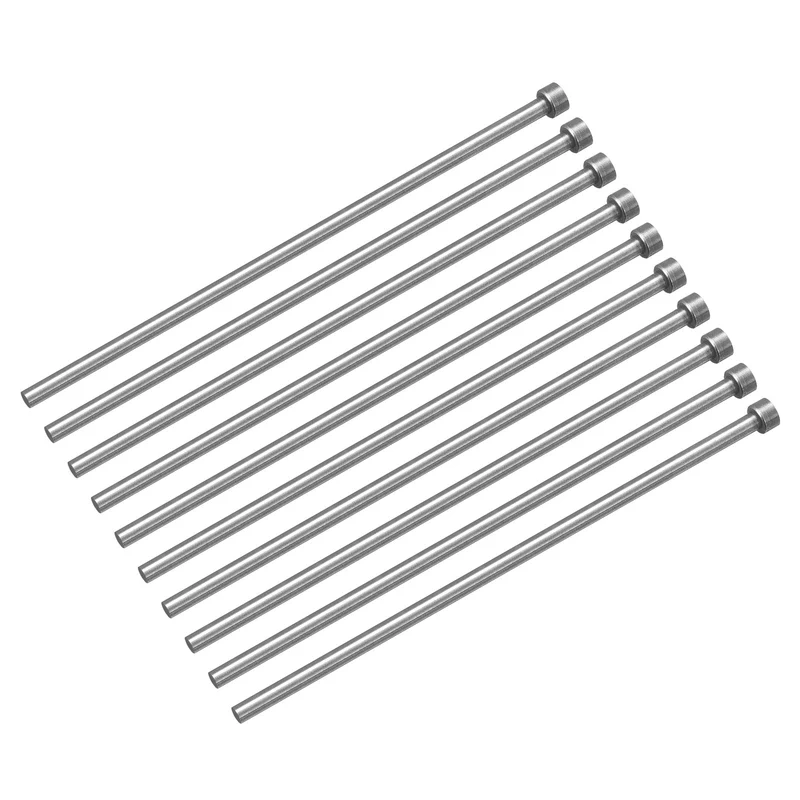 Straight Ejector Pins, 5mm Dia 65Mn Steel Round Tip Punch 150 Long 20Pcs