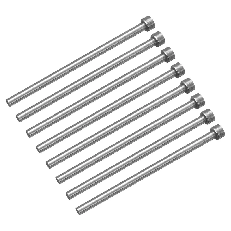 Straight Ejector Pins, 5mm Dia 65Mn Steel Round Tip Punch 100 Long 8Pcs