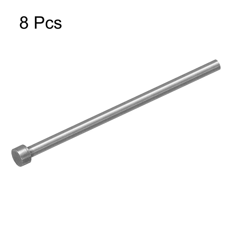 Straight Ejector Pins, 5mm Dia 65Mn Steel Round Tip Punch 100 Long 8Pcs