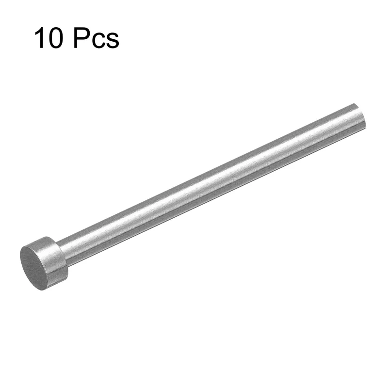 10Pcs Straight Ejector Pins, 6.5mm (0.26") Dia. SKD61 Round Tip Punch 100mm (4") Long for Mechanical Maintenance