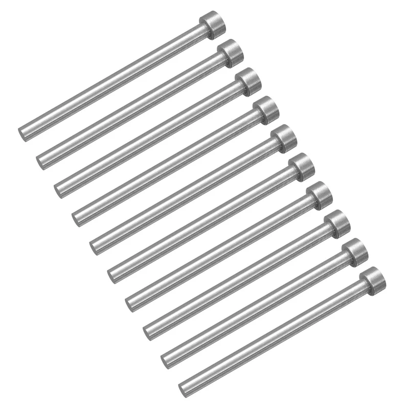 10Pcs Straight Ejector Pins, 6mm (0.24") Dia. SKD61 Round Tip Punch 100mm (4") Long for Mechanical Maintenance