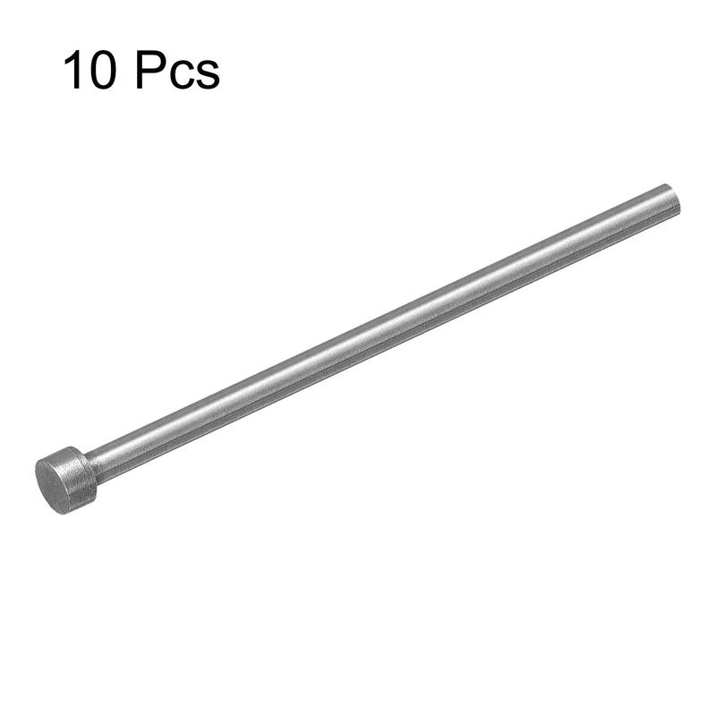 10Pcs Straight Ejector Pins, 5mm (0.2") Dia. SKD61 Round Tip Punch 100mm (4") Long for Mechanical Maintenance