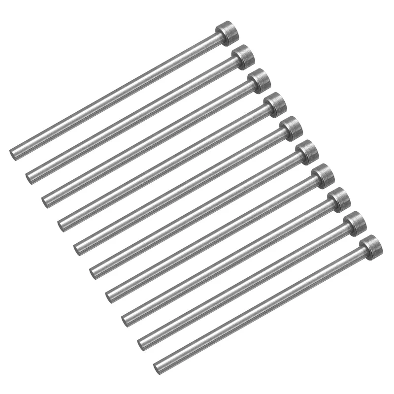 10Pcs Straight Ejector Pins, 4.5mm (0.18") Dia. SKD61 Round Tip Punch 100mm (4") Long for Mechanical Maintenance
