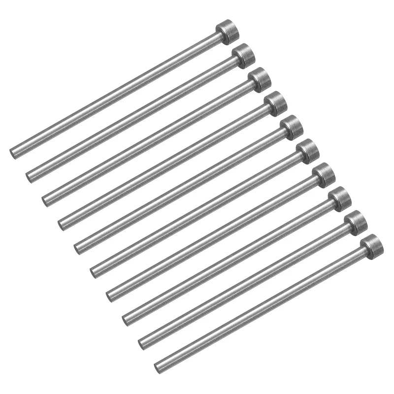 10Pcs Straight Ejector Pins, 4mm (0.16") Dia. SKD61 Round Tip Punch 100mm (4") Long for Mechanical Maintenance