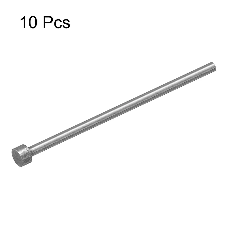 10Pcs Straight Ejector Pins, 4mm (0.16") Dia. SKD61 Round Tip Punch 100mm (4") Long for Mechanical Maintenance