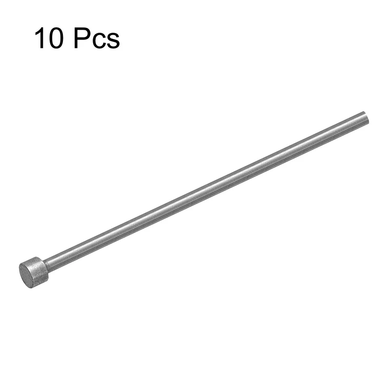10Pcs Straight Ejector Pins, 3.5mm Dia. SKD61 Round Tip Punch 100mm Long