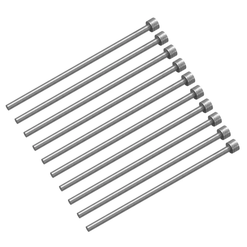 10Pcs Straight Ejector Pins, 3mm Dia. SKD61 Round Tip Punch 100mm Long
