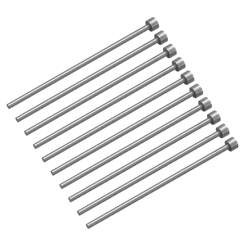 10Pcs Straight Ejector Pins, 2.5mm (0.1") Dia. SKD61 Round Tip Punch 100mm (4") Long for Mechanical Maintenance