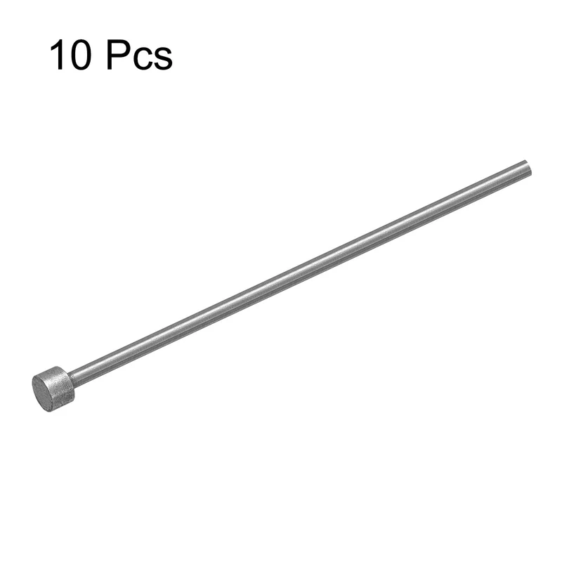 10Pcs Straight Ejector Pins, 2.5mm (0.1") Dia. SKD61 Round Tip Punch 100mm (4") Long for Mechanical Maintenance