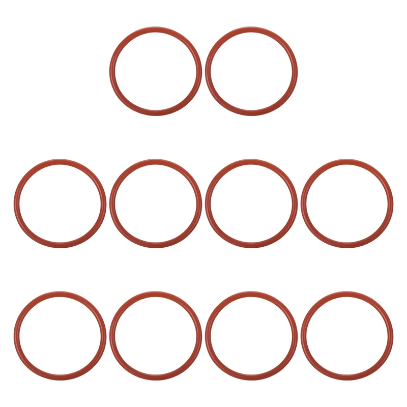 30Pcs Silicone O-Ring 43mm OD 37mm ID 3mm Width VMQ Sealing Gasket, Red