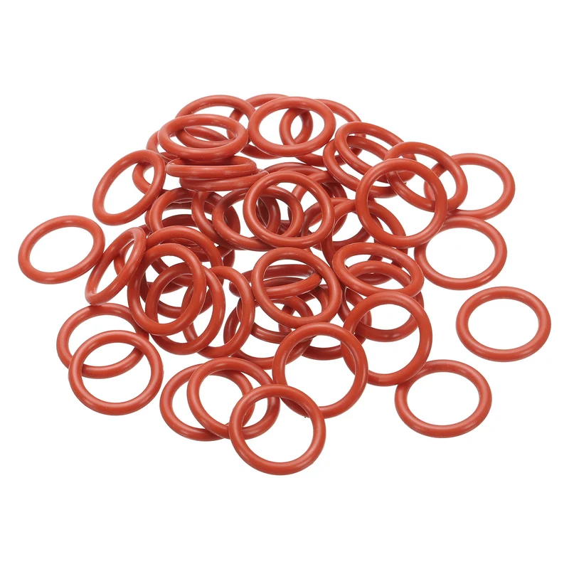 100Pcs Silicone O-Ring 24mm OD 18mm ID 3mm Width VMQ Sealing Gasket, Red