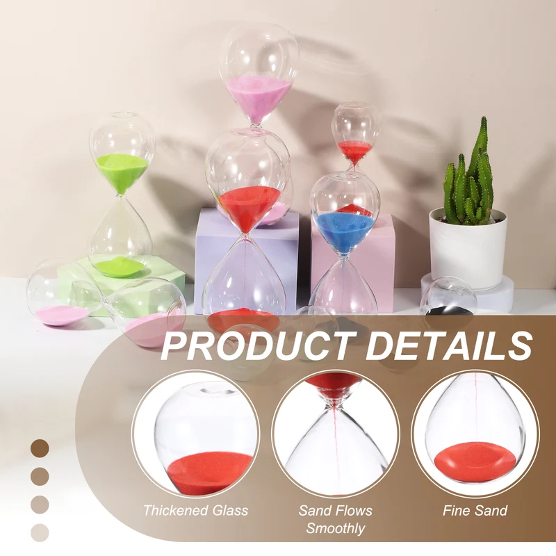 15 Minutes Sand Timer, Watch High Glass Sandglass Timer, Red