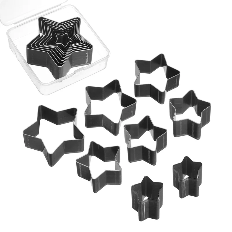 Leather Star Shape Punch Cutter Set 8 Sizes Leather Hollow Cutter Kit 8pcs
