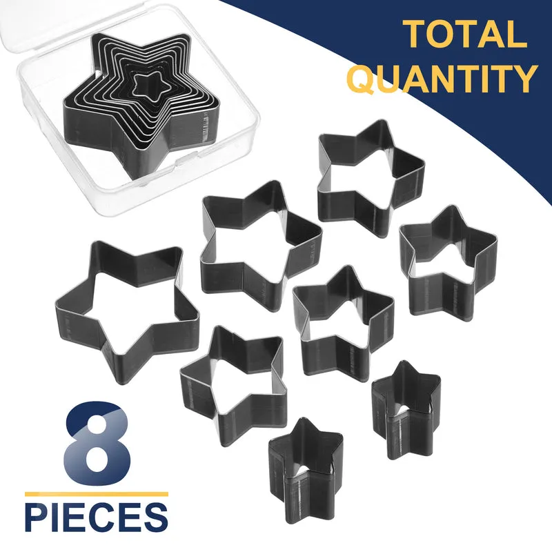 Leather Star Shape Punch Cutter Set 8 Sizes Leather Hollow Cutter Kit 8pcs