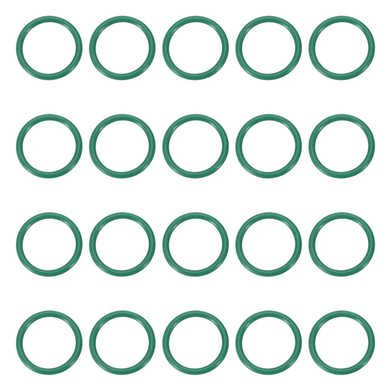 20Pcs Fluorine Rubber O-Ring 14mm OD 11mm ID 1.5mm Width,FKM Seal Gasket,Green