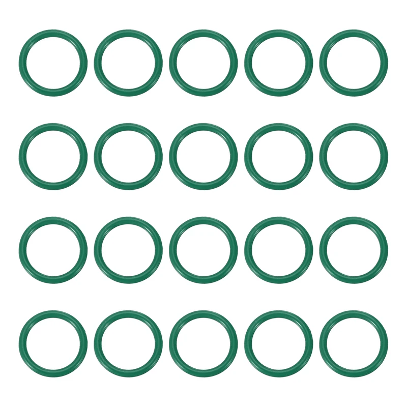 20Pcs Fluorine Rubber O-Ring 13mm OD 10mm ID 1.5mm Width,FKM Seal Gasket,Green