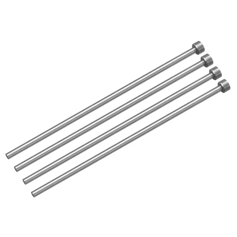 Straight Ejector Pins, 4mm Dia 65Mn Steel Round Tip Punch 150 Long 4Pcs