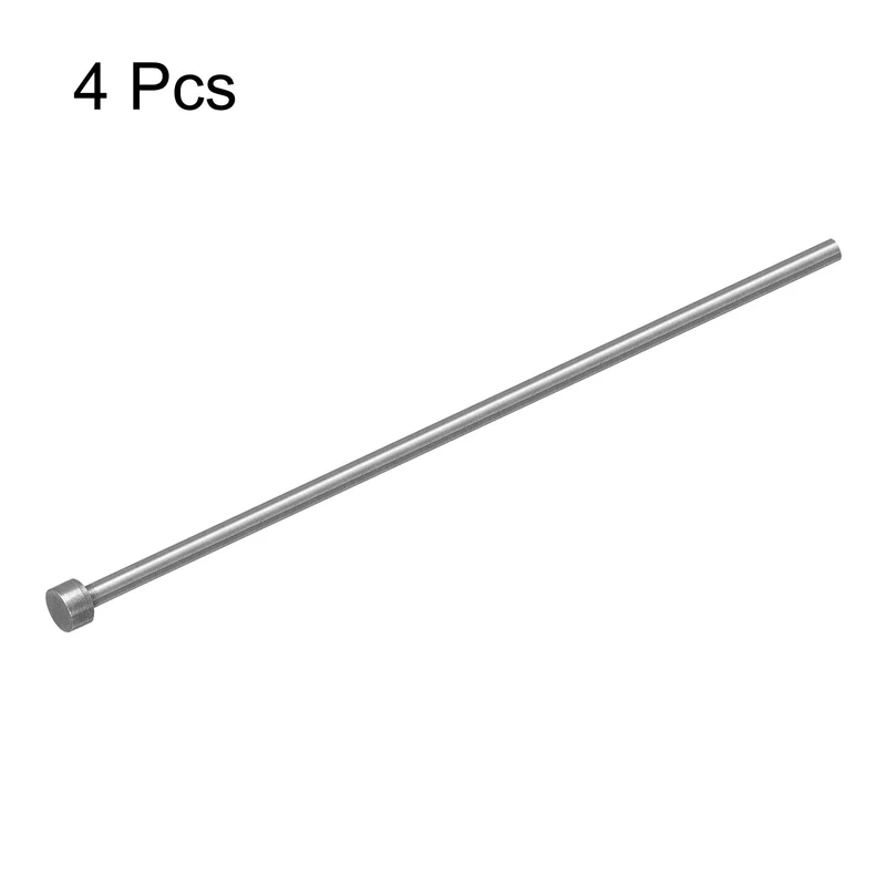 Straight Ejector Pins, 4mm Dia 65Mn Steel Round Tip Punch 150 Long 4Pcs