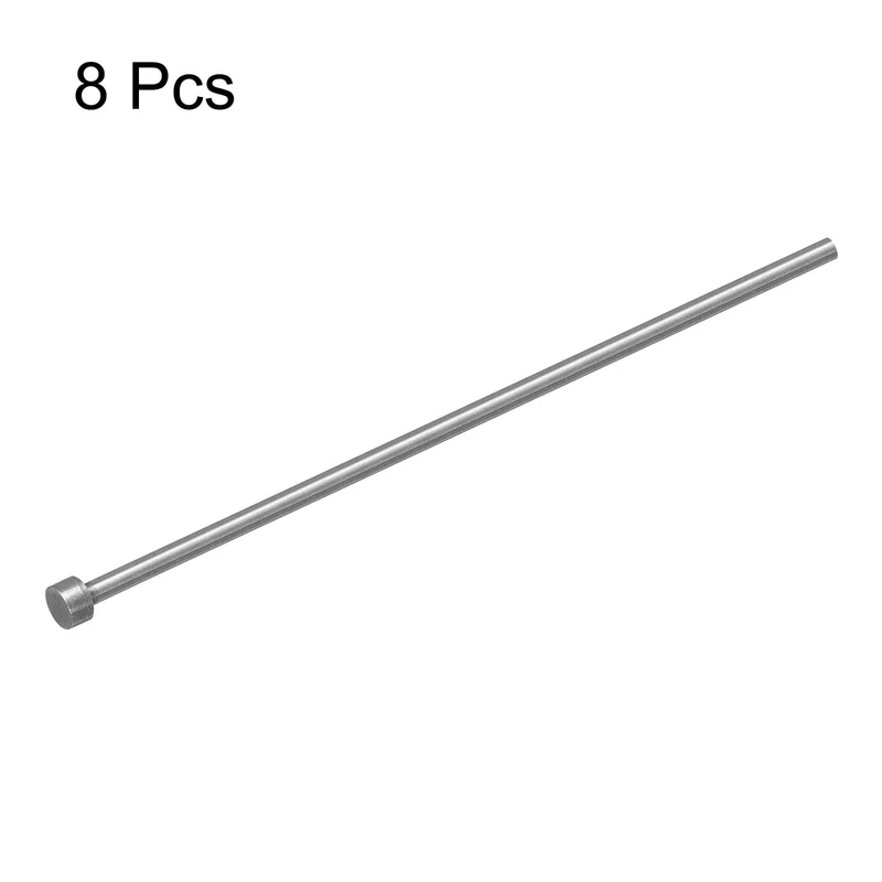 Straight Ejector Pins, 4mm Dia 65Mn Steel Round Tip Punch 150 Long 8Pcs