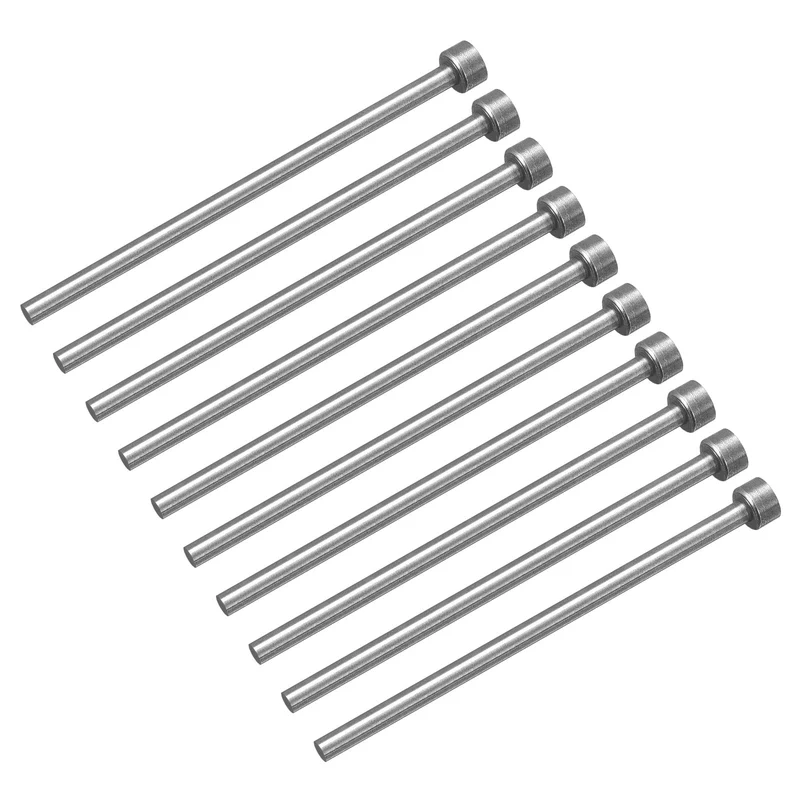 Straight Ejector Pins, 4mm Dia 65Mn Steel Round Tip Punch 100 Long 20Pcs