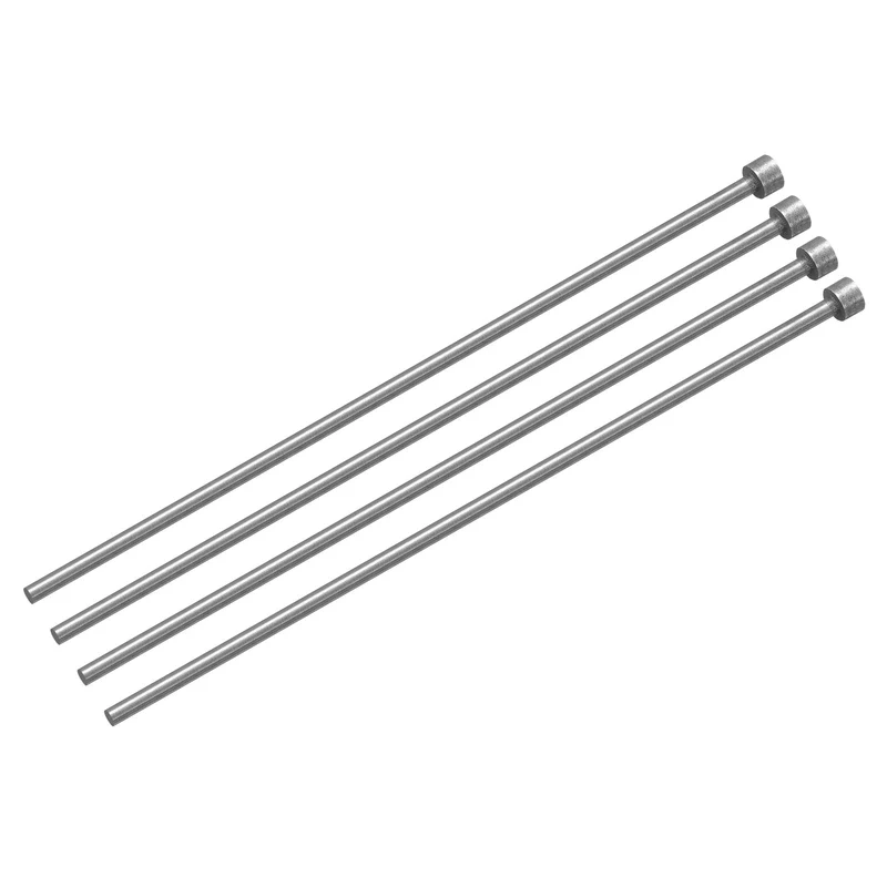 Straight Ejector Pins, 3mm Dia 65Mn Steel Round Tip Punch 150 Long 4Pcs