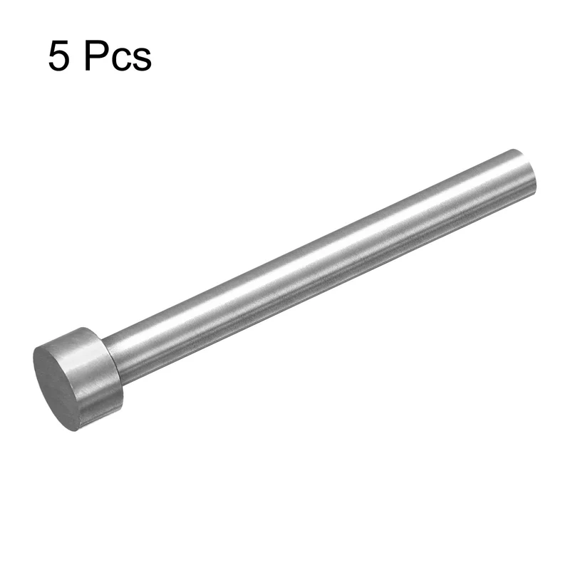 5Pcs Straight Ejector Pins, 7.5mm Dia. SKD61 Round Tip Punch 100mm Long
