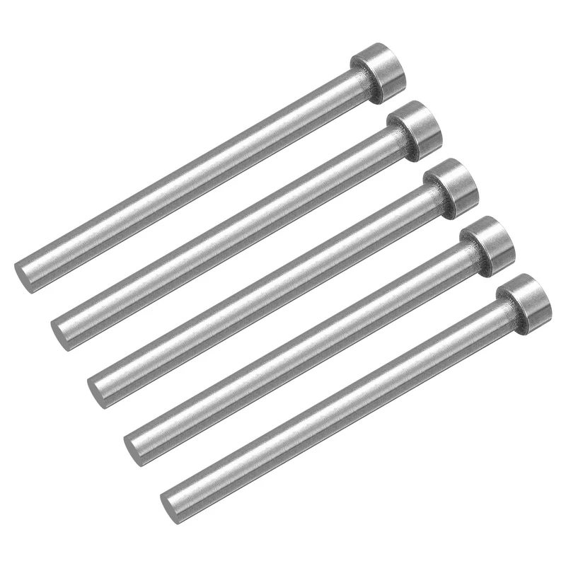 5Pcs Straight Ejector Pins, 7mm Dia. SKD61 Round Tip Punch 100mm Long