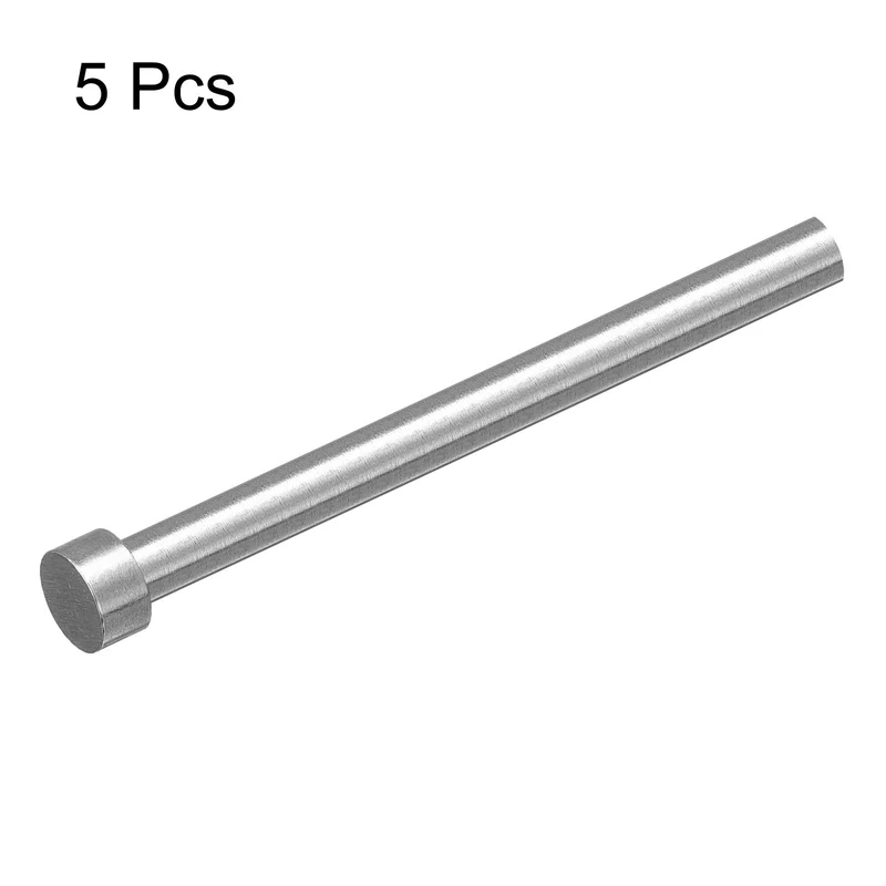 5Pcs Straight Ejector Pins, 7mm Dia. SKD61 Round Tip Punch 100mm Long