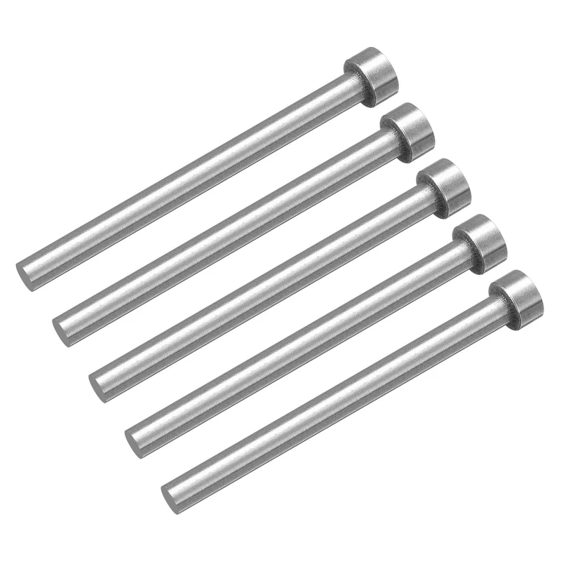 5Pcs Straight Ejector Pins, 6.5mm (0.26") Dia. SKD61 Round Tip Punch 100mm (4") Long for Mechanical Maintenance