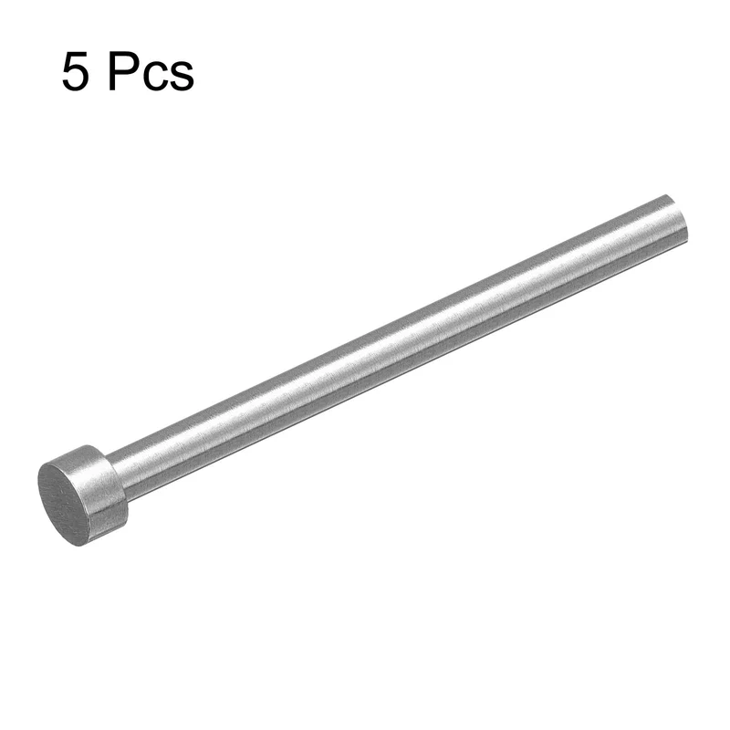 5Pcs Straight Ejector Pins, 6.5mm (0.26") Dia. SKD61 Round Tip Punch 100mm (4") Long for Mechanical Maintenance