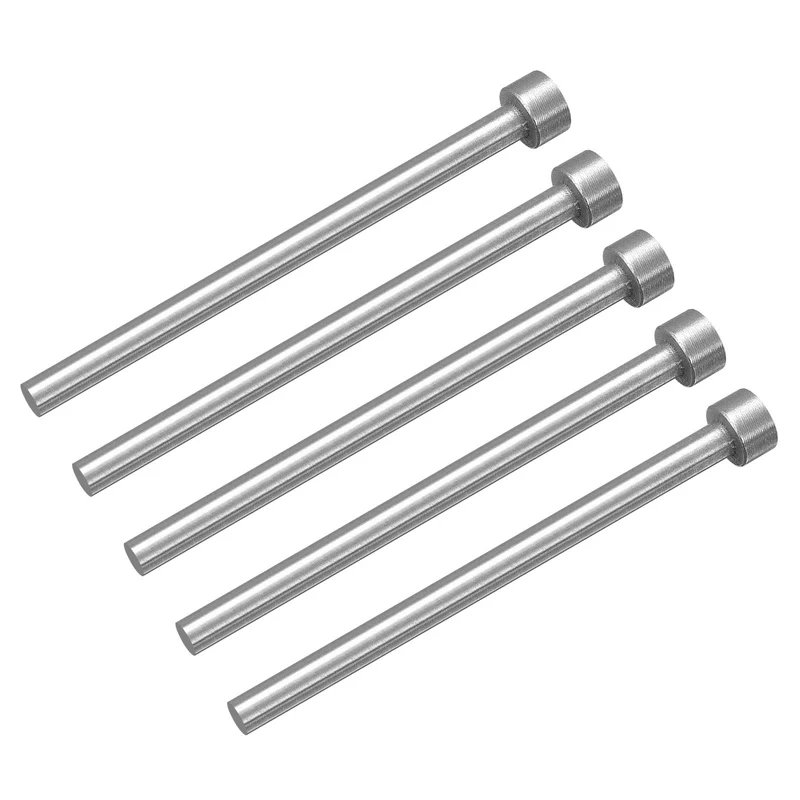 5Pcs Straight Ejector Pins, 5.5mm Dia. SKD61 Round Tip Punch 100mm Long