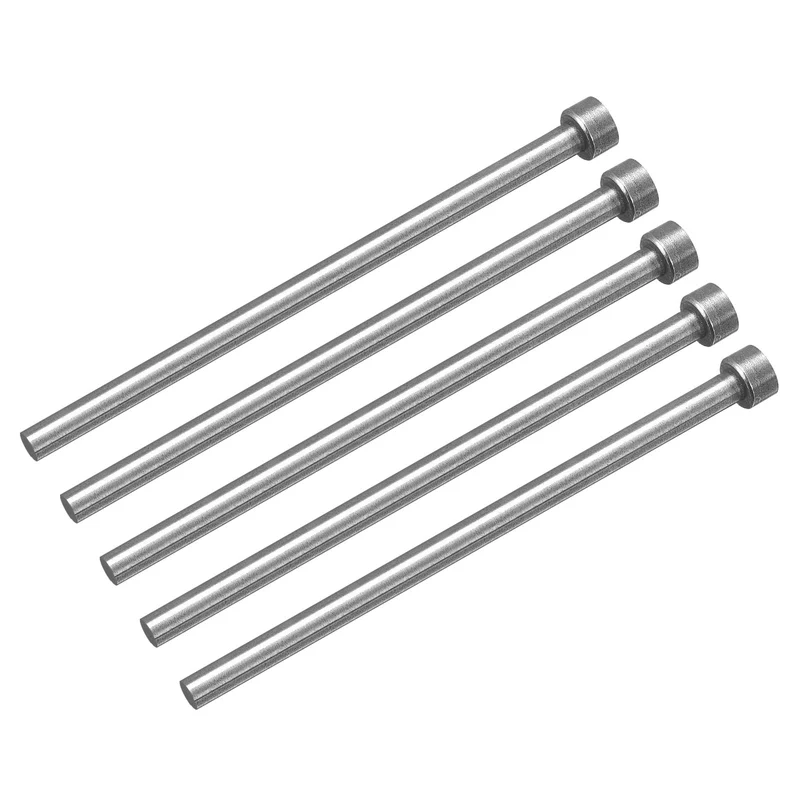 5Pcs Straight Ejector Pins 5mm Dia. SKD61 Round Tip Punch 100mm Long