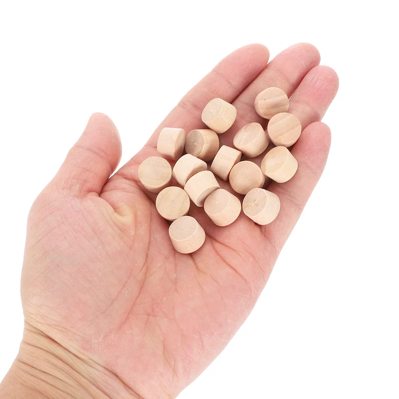 26Pcs Wood Button Plugs, 12mm/0.47" Hardwood Screw Hole Plug for Woodworking