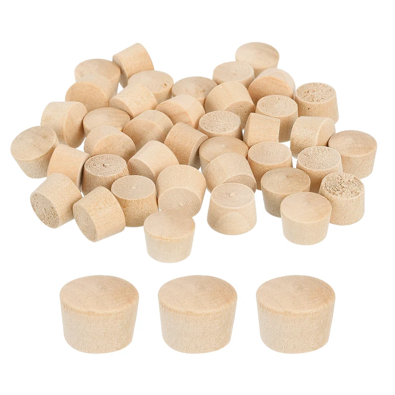 80Pcs Wood Button Plugs, 11mm/0.43" Hardwood Screw Hole Plug for Woodworking