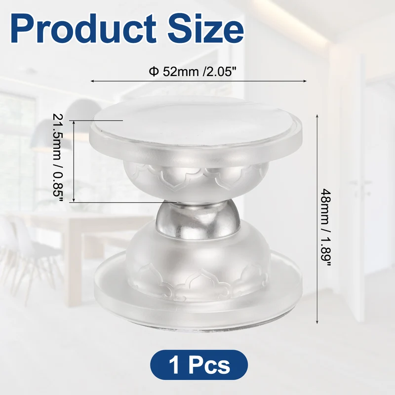 1.9" Magnetic Door Stoppers Silicone Door Stop with Adhesive Transparent