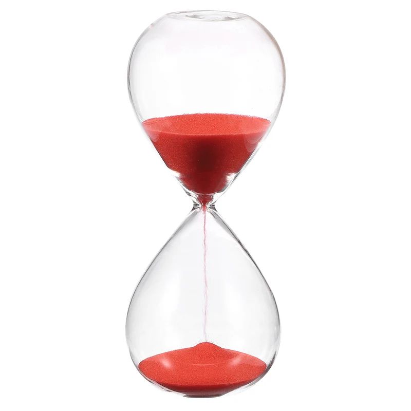 10 Minutes Sand Timer, Watch High Glass Sandglass Timer, Red