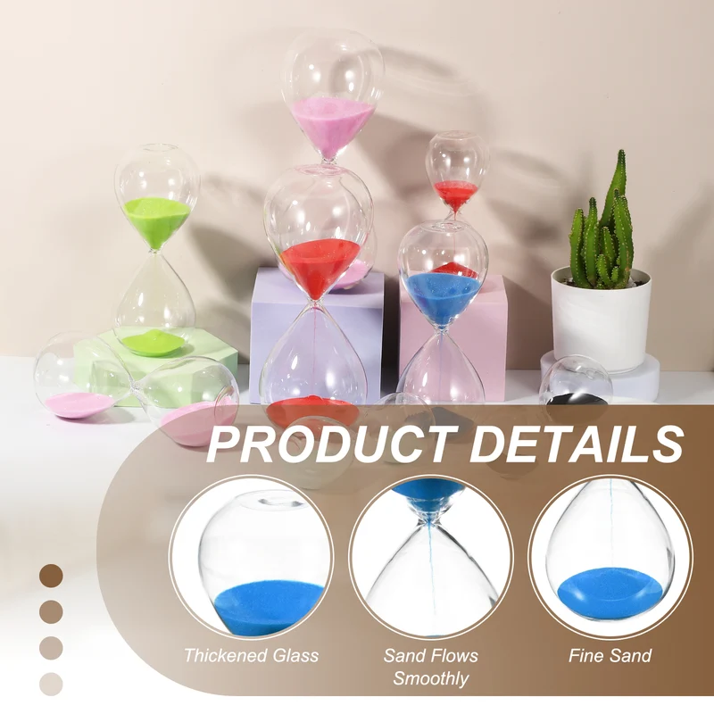 10 Minutes Sand Timer, Watch High Glass Sandglass Timer, Dark Blue