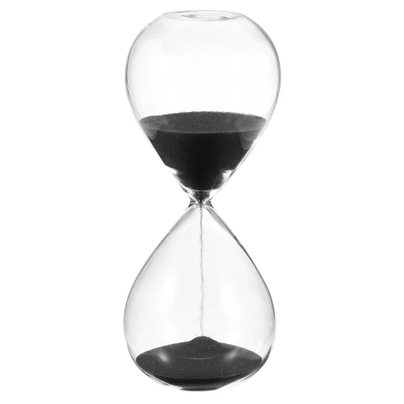 10 Minutes Sand Timer, Watch High Glass Sandglass Timer, Black